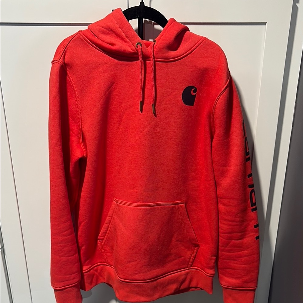 Carhartt Red Hoodie Sweatshirt Casual Style